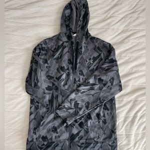 Under Armour Full Zip Hoodie Men's Medium Loose Gray Camo Pockets Drawstring
